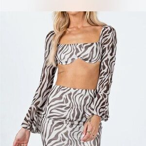Princess Polly Zebra Print Mini Dress